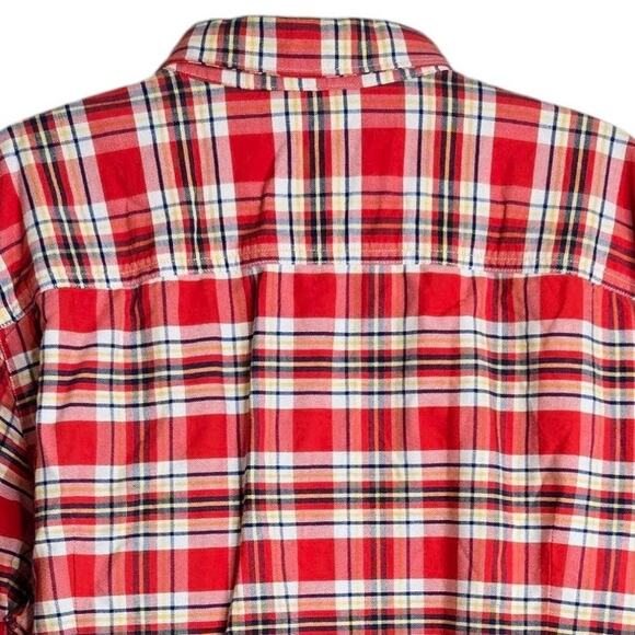 Eddie Bauer Womens Plaid Shirt 2XL Button Down Red Blue‎ Pockets 100% Cotton - Picture 10 of 10